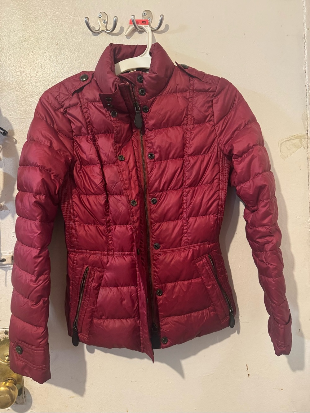 BURBERRY BRIT DALESBURY Bright Quilted Check Down Puffer XS